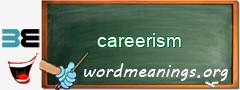 WordMeaning blackboard for careerism